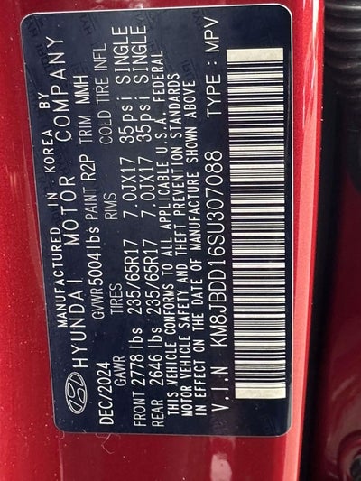 2025 Hyundai TUCSON HYBRID Blue